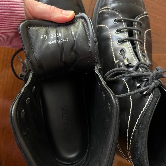 Louis Vuitton Men’s Ankle Boots Black size 10 Made in Italy Leather Boots - Picture 11 of 11